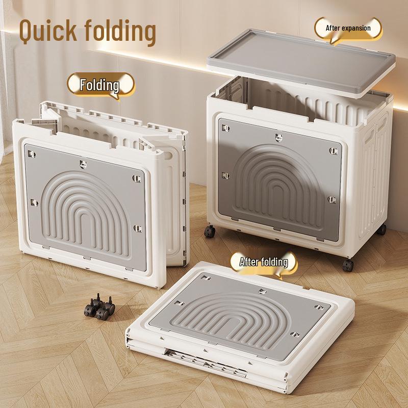 Foldable Storage Box for Clothes, Toys, and Quilts - Large Capacity, Flip-Top Organizer.