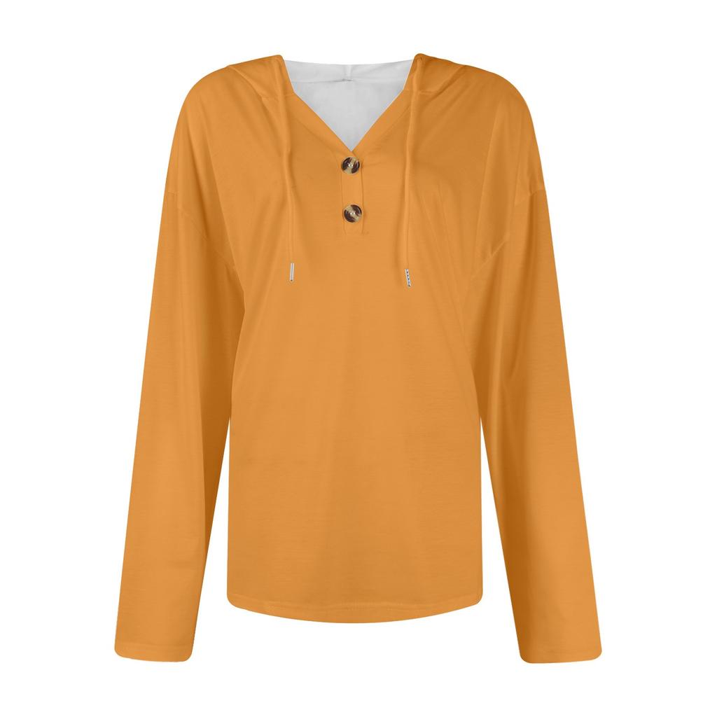 Women's Fashionable Casual Long Sleeved Color Shoulder Hooded Top
