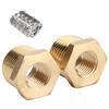 2pcs Brass Hex Reducer Bushing 1 2 NPT Male To 1 4 NPT Female Tube Hose Adapter Car Accessories