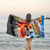 1 Stück Blaze und die Monster-Maschinen (3) Strandtuch, Strand- und Meeresufer-Schwimmbadausstattung, Modisches Muster, Rechteckig, Reiseutensilien