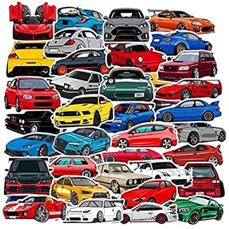 

50 шт./компл. наклейки для автомобилей JDM для детей, игрушки, велосипед, мотоцикл, скейтборд, ноутбук, водонепроницаемые наклейки «сделай сам»