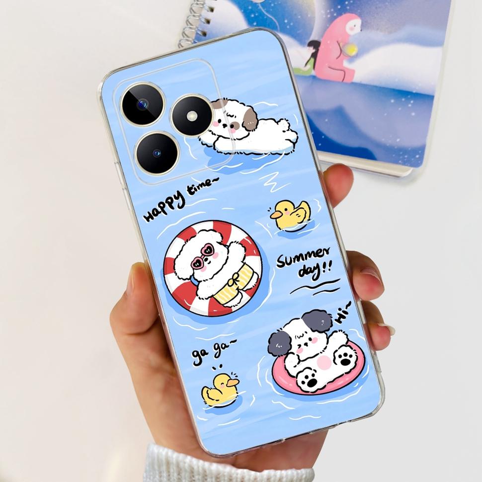 For Realme Note 50 Cases RMX3834 Colorful Painted Cover Soft Silicone Phone Cases For Oppo Realme Note 50 Note50 TPU Fundas