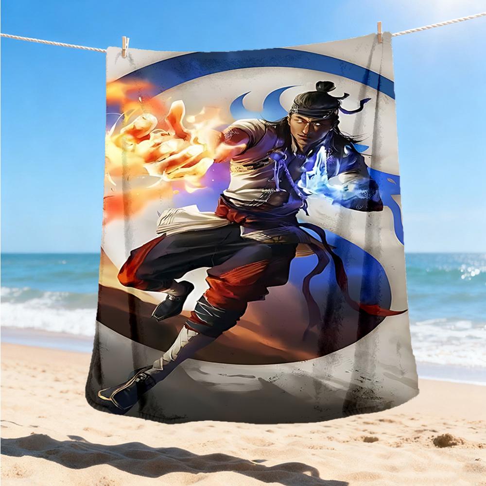 1pc Mortal Kombat Outdoor Flannel Throw Blanket Soft, Lightweight & Warm