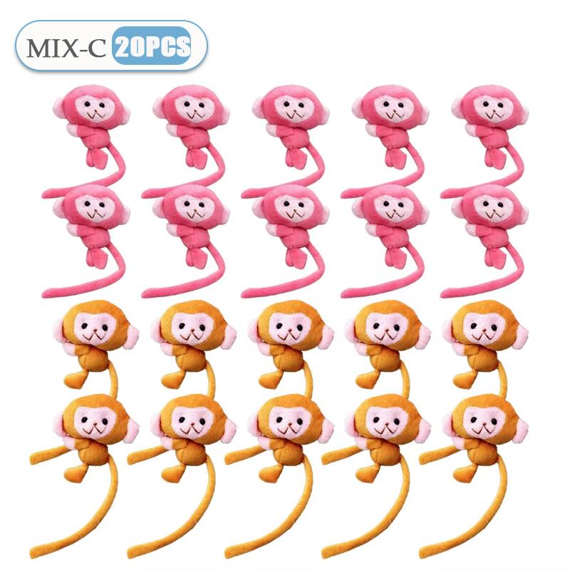Cartoon Long Tailed Monkey Doll Key Chain Pendant DIY Plush Toy Doll Keychain Backpack Pendant Accessories Gift for Children