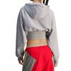 Adidas By Stella McCartney Cropped Hoodie Logo Print Women hoodies Gray JI5148