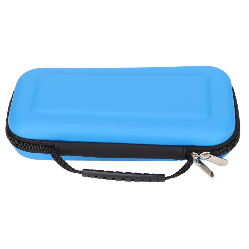 Tragetasche Aufbewahrungstasche Stoßfest Großer Raum Kratzfest Trage-Aufbewahrungskoffer für Switch Konsole Tragbar Blau