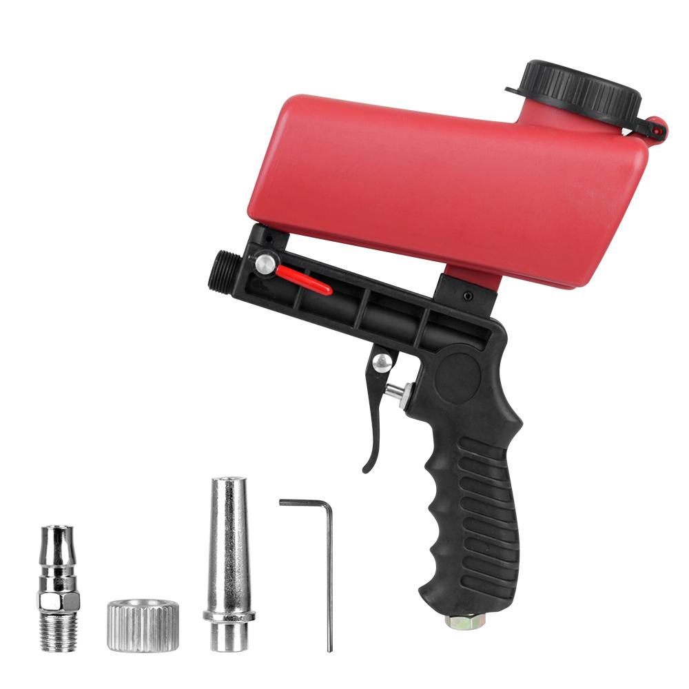 Portable Gravity Sandblasting Gun Rust Blasting Device Pneumatic Sandblasting Set Handheld Adjustable Blasting Machine Pneumatic Blasting Gun Set
