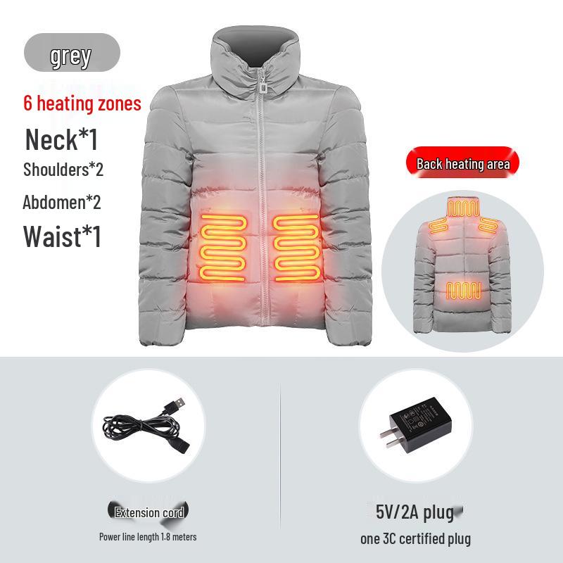 

Women s Full Body Smart Heated Down Jacket - Far-Infrared Electric Heating, Temperature Control, Outdoor Cold Protection. 3XL [145-160 jin]
