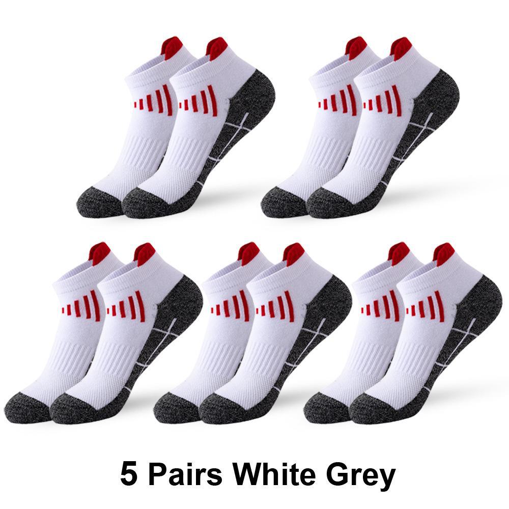 

Женские короткие хлопковые спортивные носки для бега, баскетбола и фитнеса на открытом воздухе One Size белый/серый