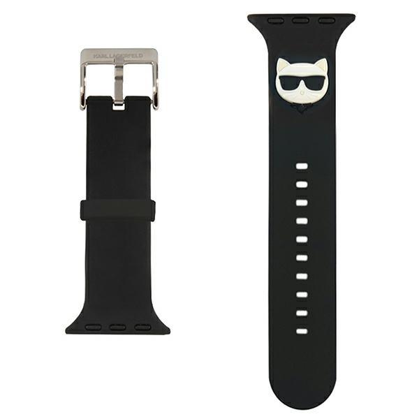 Pasek Do Apple Watch 42/44/45/49mm Karl Lagerfeld Silicone Czarny