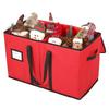 Christmas Figurine Storage Box & Nutcracker Storage Container,Keeps 8 Holiday Figurines,Adjustable Area & Pockets for Decoration
