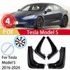 For Tesla Model S 2018 2019 2020 2026 2026 2026 Mud Flaps Splash Guards MudFlaps Front Rear Fender Mudguards Car Accessories