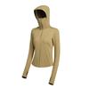 Short sunscreen clothing Slim-fitting stand-up collar sports jacket Women's waist light and cold silk cool outdoor hooded sunscreen clothing