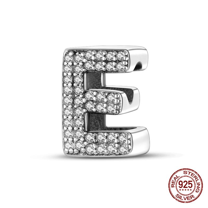 Original Beads 100% 925 Silver 26 Letters A-Z Charms Fit Original Bracelets & 3mm DIY Jewelry Making Women Gifts