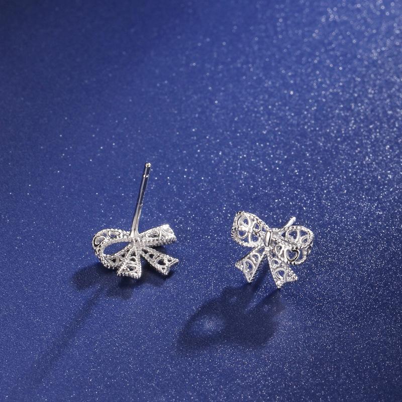 Bow Stud Earrings Women's Simple Light Luxury Ins Earrings, Bone Studs, Niche Design Ear Jewelry