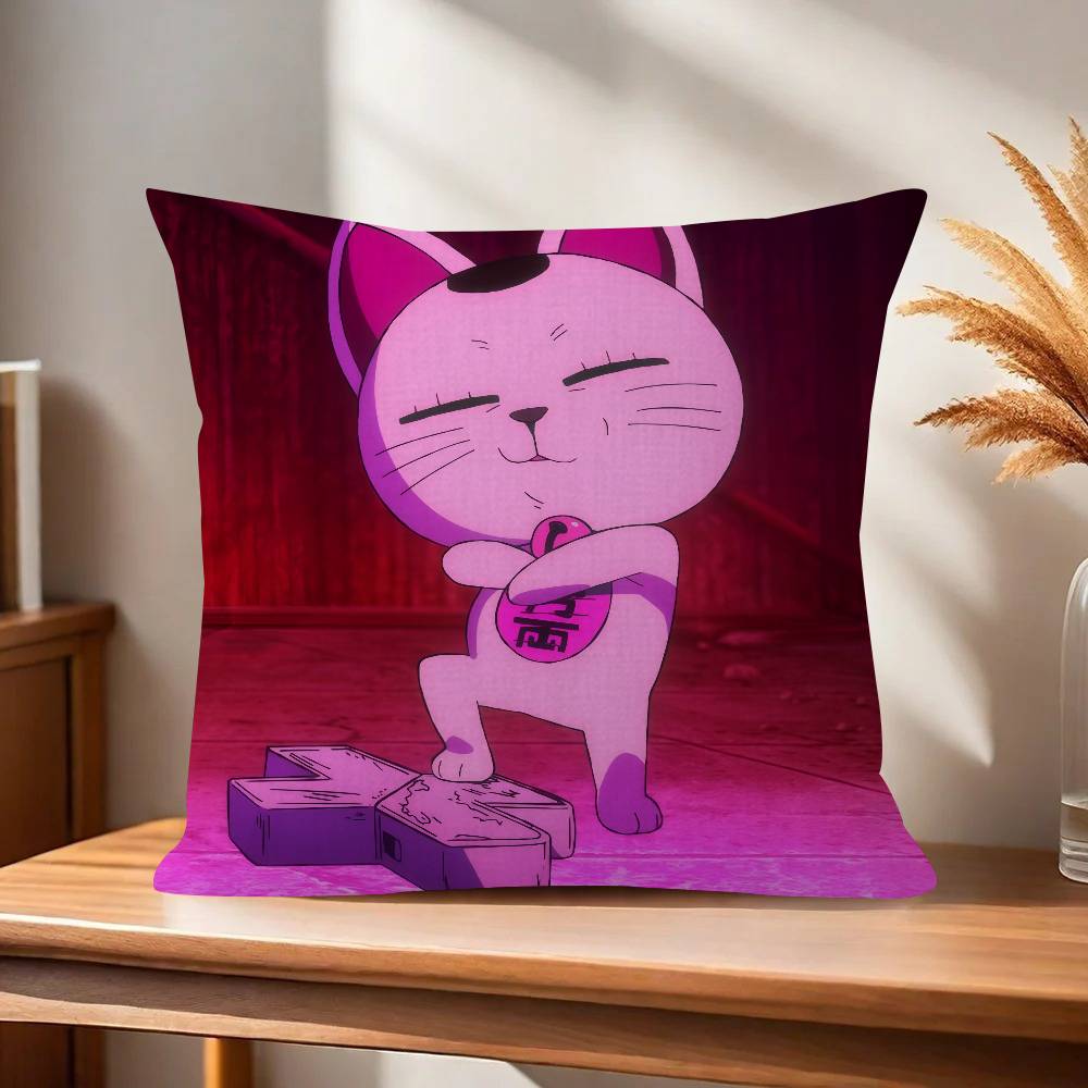 Anime TTurbo Granny Cat Cushion Cover Pillowcase Upholstery Sofa Throw Pillow Home Decor Pillowcas