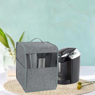 Dust Cover for Coffee Maker with Pocket and Top Handle Clear Window Sturdy Protector Cover,Coffee