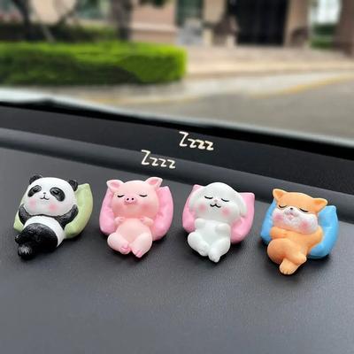 Roztomilá mini zvířátka Ozdoby na palubní desku do auta Dekorace na středovou konzolu Doplňky interiéru pandy Panda Pig Králík