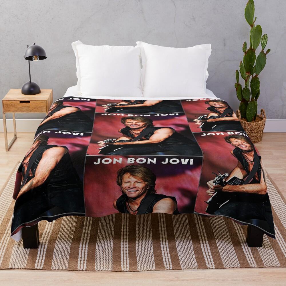 Bons Jovis Rock Band On Tour 2023 Throw Blanket