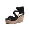 Wedge heel sandals women's new spring and summer small fish mouth high heels thick-soled waterproof table versatile women's shoes