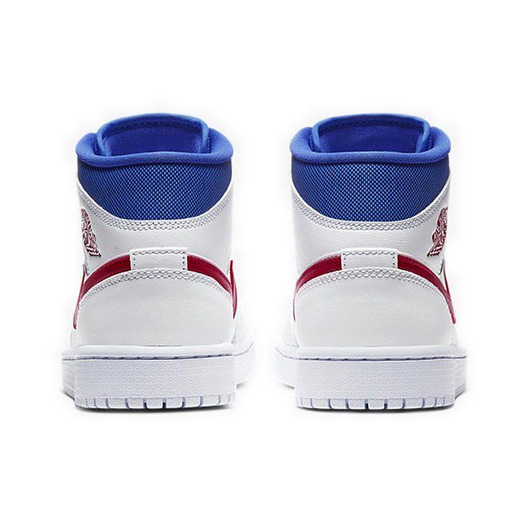 Jordan 1 Mid White Red Royal Women's BQ6472-164