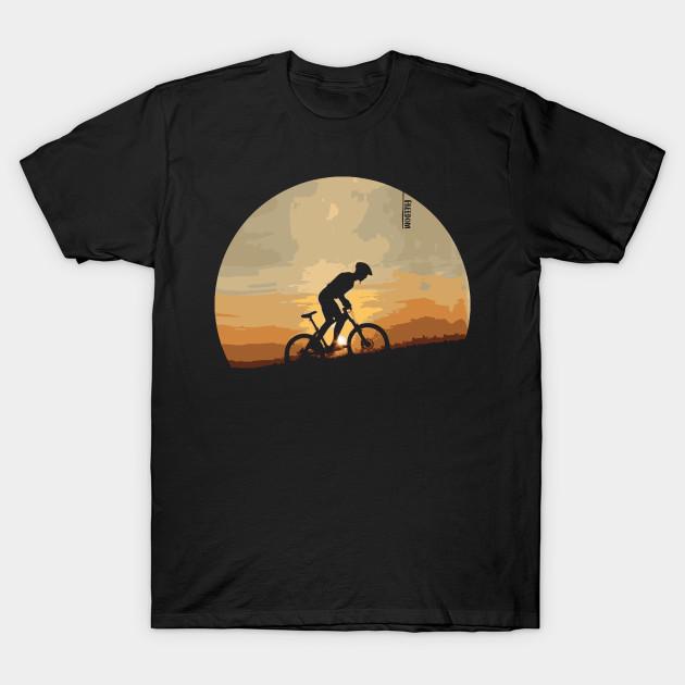 Men Black Print T-shirt Freedom Bike No-Cut Transfer Paper Print Cotton Tshirt L чёрный