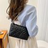 Women's Padded Bag PU Leather Armpit Bag Bag with Diamond Pattern Square Fashion