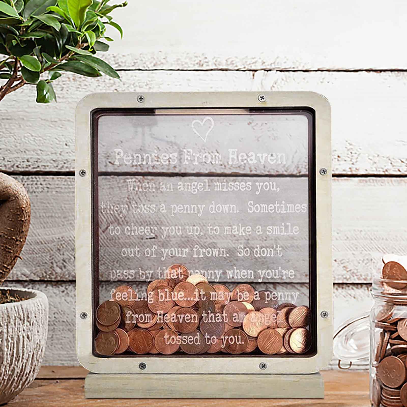 

Pennies From Bank Wood Bank, Personalized Wooden Bank, Shadow Coin Bank Home Decor Coin Box бежевий