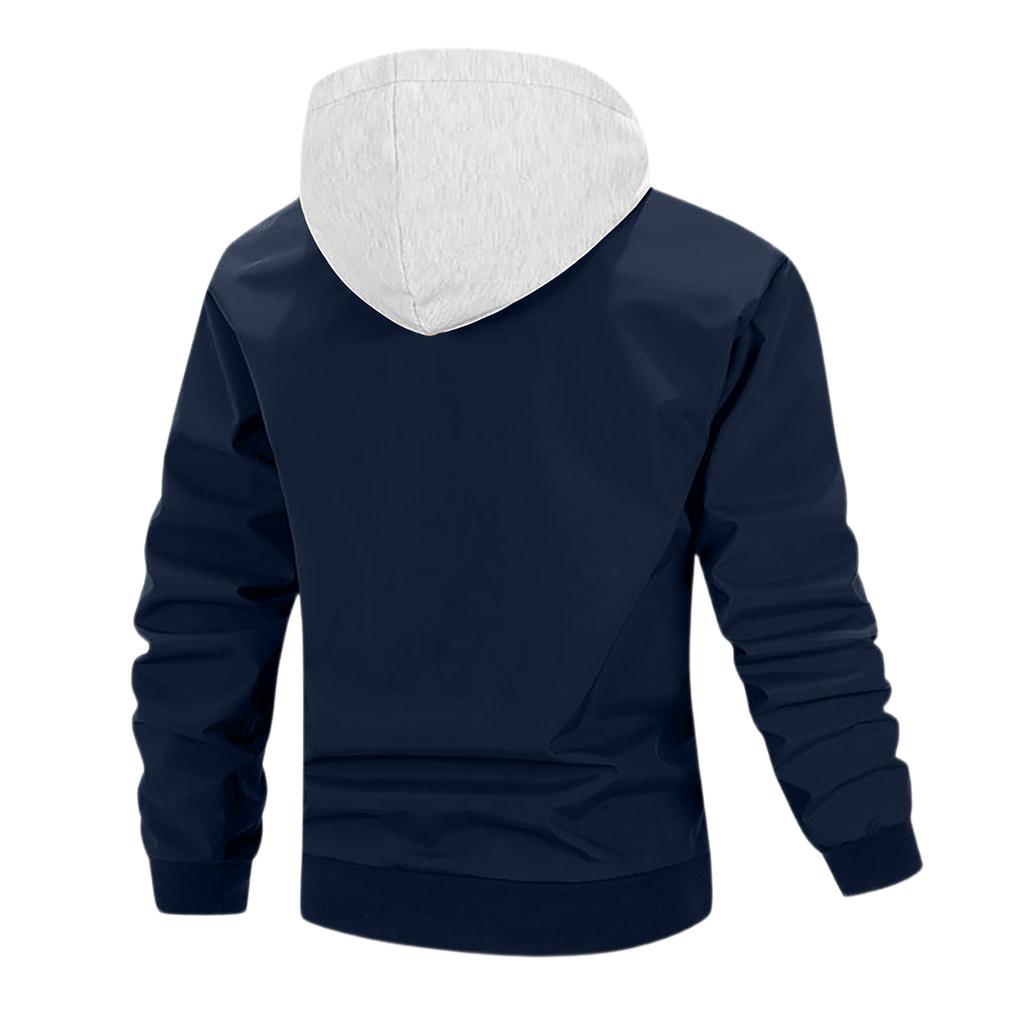 Men'S Loose Jacket Fashionable Multi Pocket Hooded Jacket