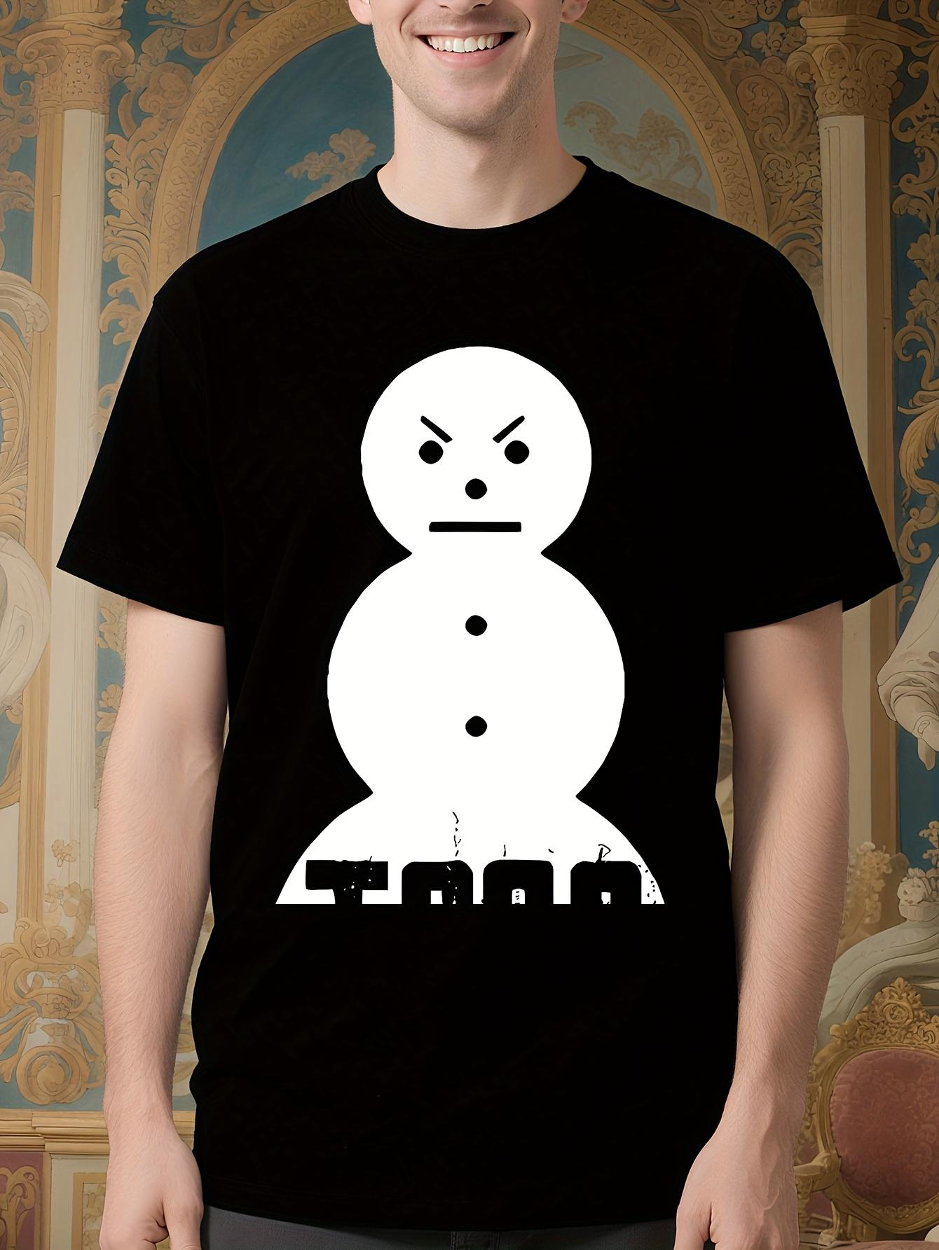 Black Casual Snowman Graphic Tshirt - Trap or Die Print XXXXL