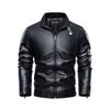 Retro Washed Men's Leather Jacket, Windproof Motorcycle Suit For Autumn And Winter, Men's Coat