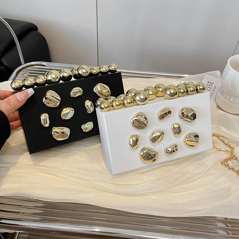 Luxury Evening Clutch Bag For Women Mini Box Wedding Handbag Purse Phone Bag High Quality Acrylic Shoulder Crossbody Bag Lady