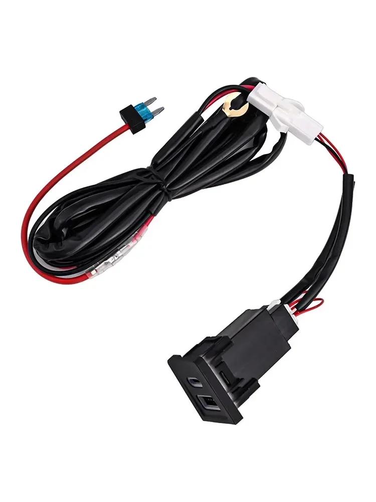 Dual USB Phone Charger Socket For Multivan T5 2003-2015 DC12V-24V Car PD+QC3.0 Charger Adapter Power Sockets Replacement