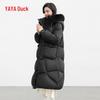 Women's Faux Fur Collar Hooded Thickened Long Down Jacket