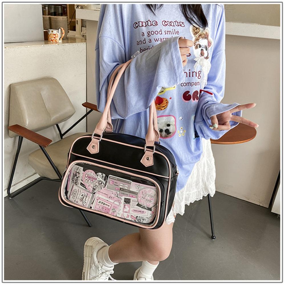 New Original Design Y2K Spicy Girl Ita Bag Large Capacity Commuting Diagonal Cross Bag, Cute Ulzzang Single Shoulder Handbag
