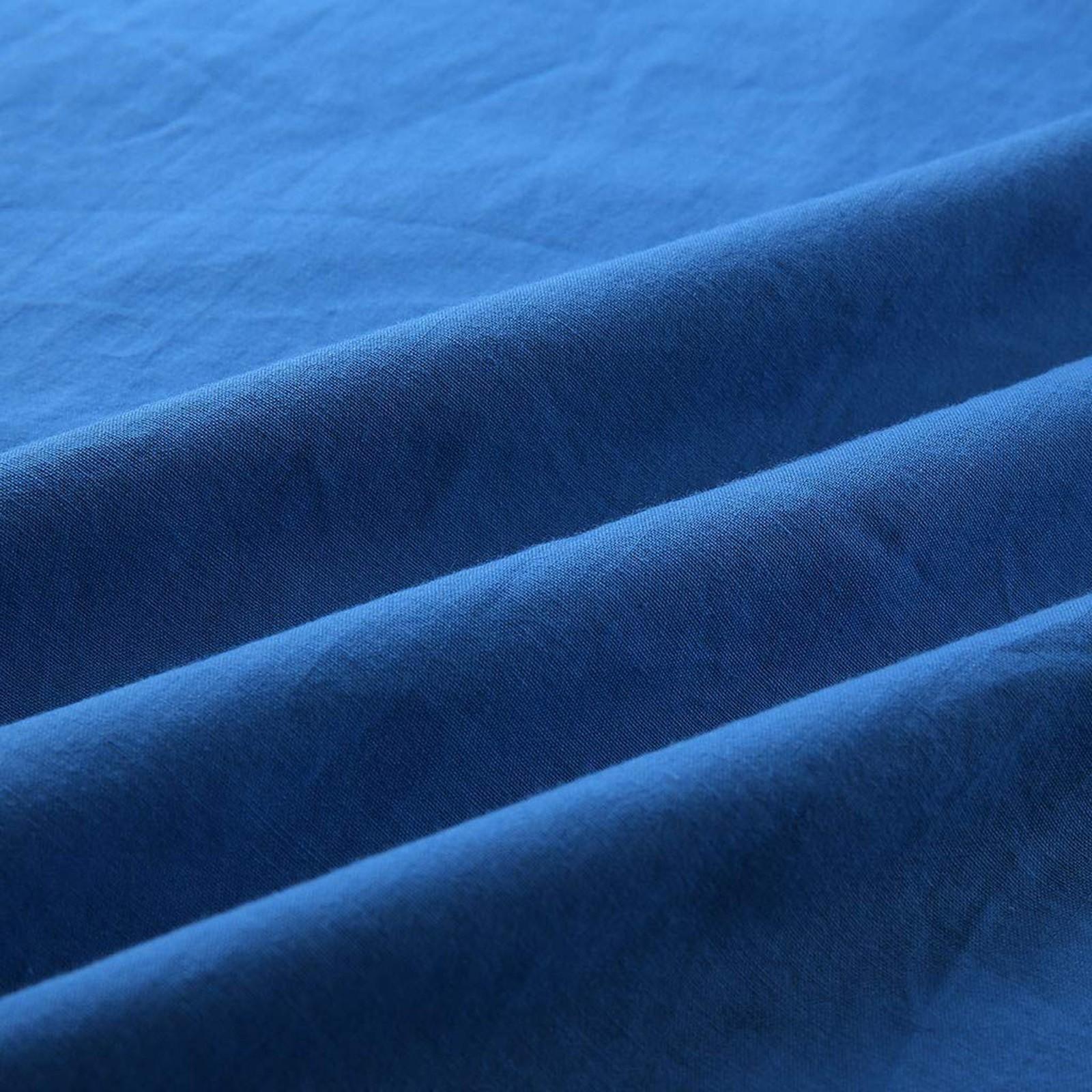 Женское повседневное однотонное свободное платье из хлопка и льна — фото 7