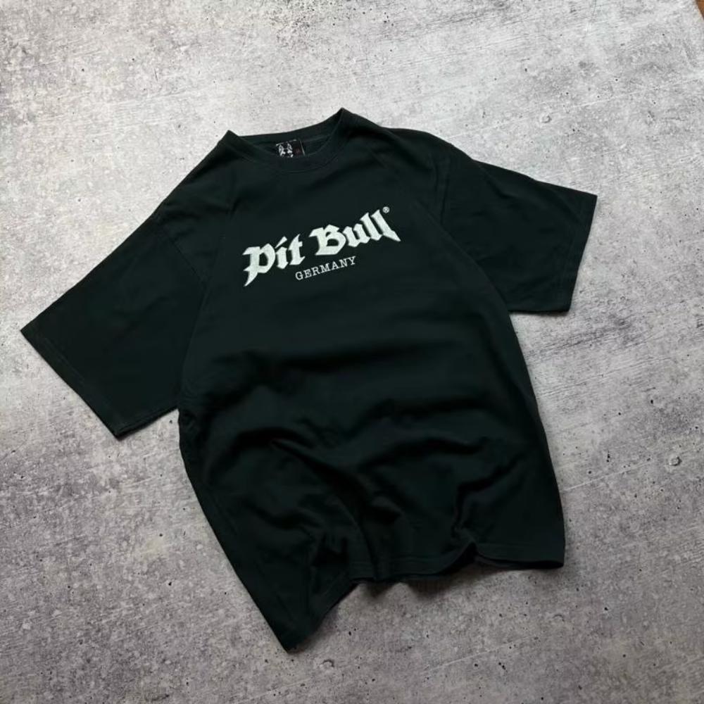 Vintage Pitbull Rap T krekls Melns