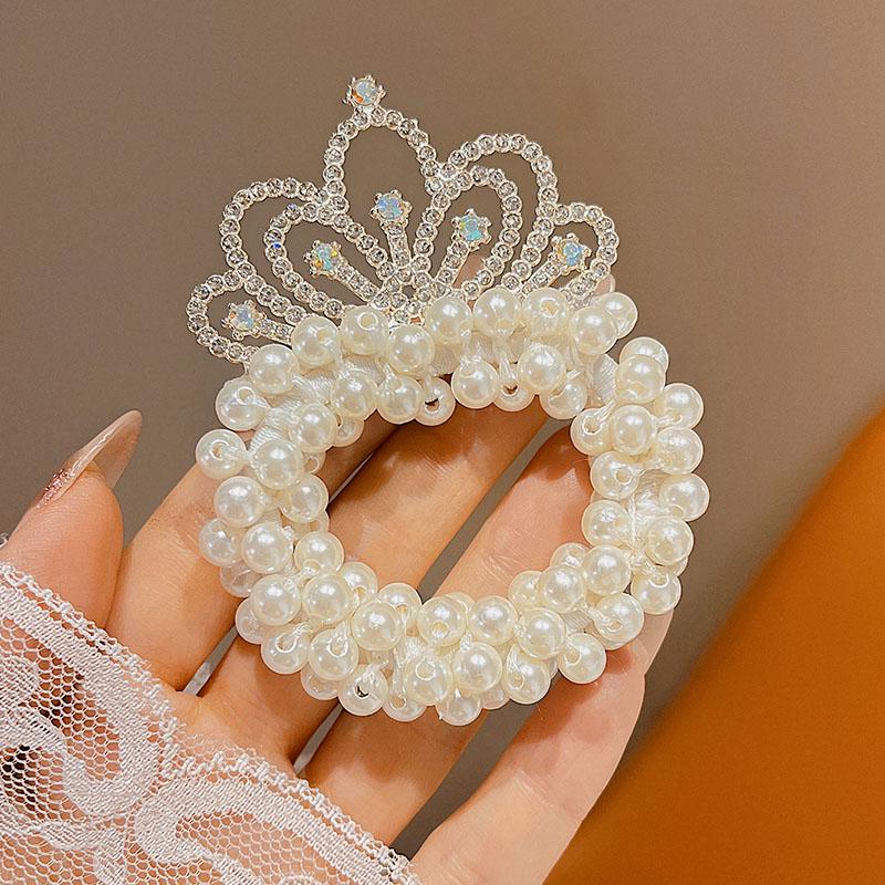 Attache de cheveux Couronne de Princesse Perle pour Enfants 2025 - Accessoires pour Cheveux Filles