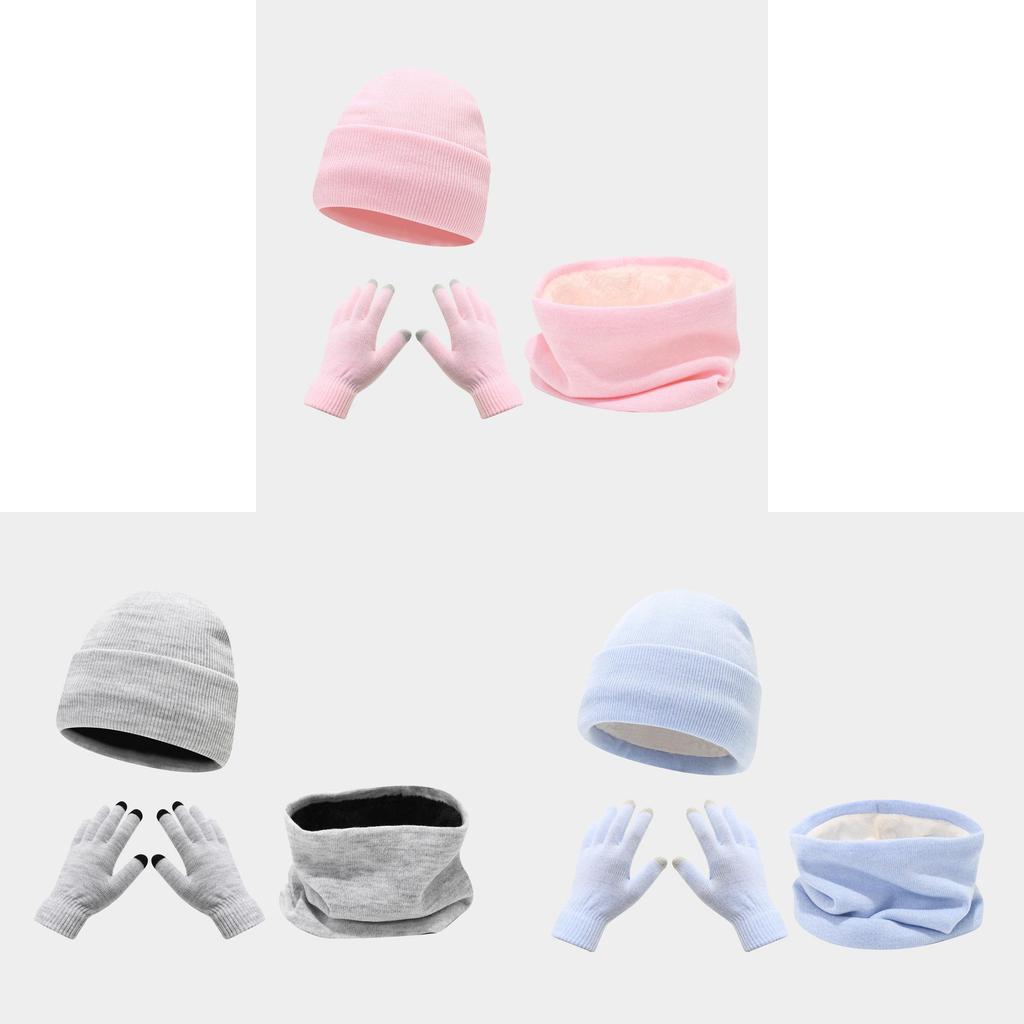 Acrylic Winter Scarf Hat Gloves Set For Skiing And Outdoor Cold Weather Comfort