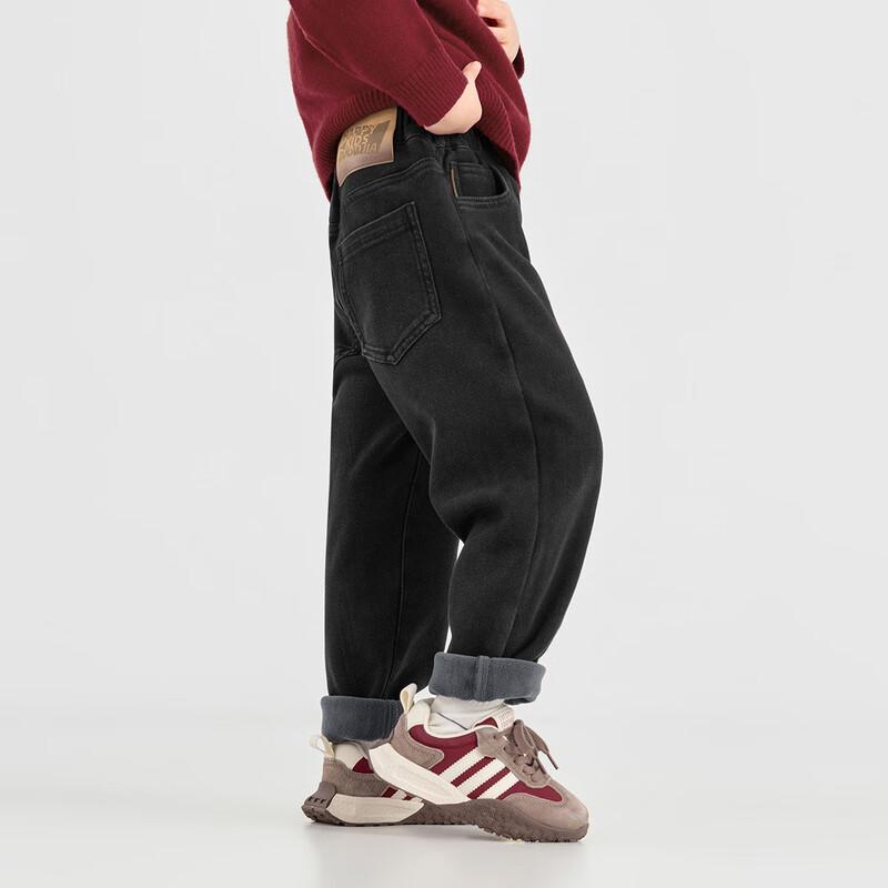 Boys  Fleece-Lined Straight-Leg Casual Denim Pants 130