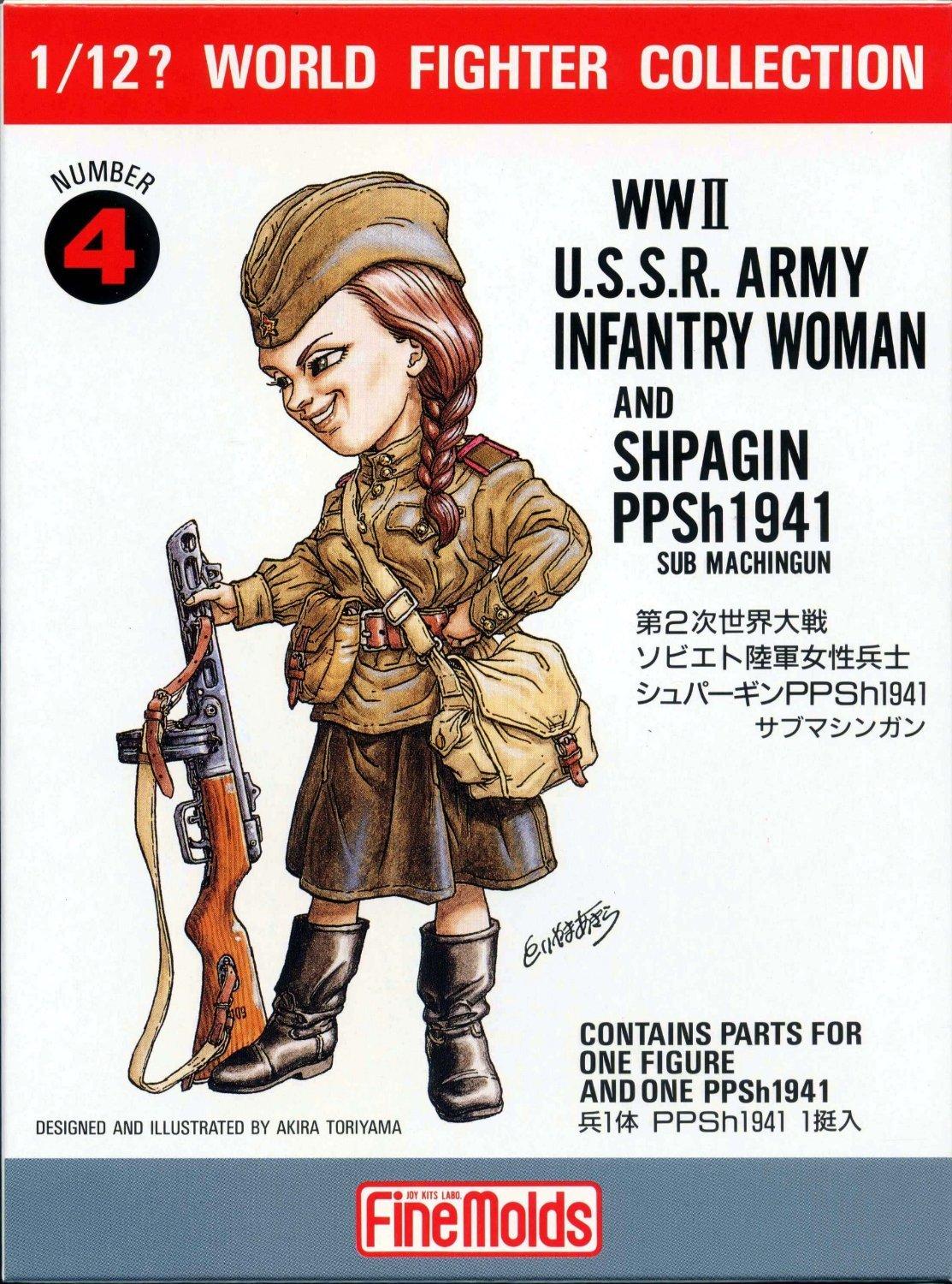 

Fine Molds 1/12 World Fighter Collection W.W.2 Soviet Army Female Soldier Tanya Plastic Model FT4