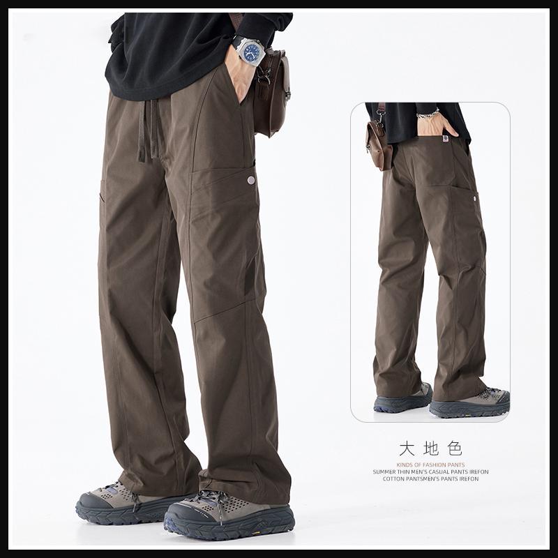 Tooling casual pants men's summer straight loose new trend wide-leg outdoor charge pants