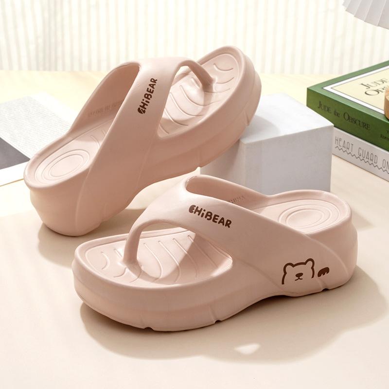 Flip-flops Women Wear Thick-soled Non-slip and Wear-resistant Sandals EVA Home Stepping On Shit Versatile High-end Slippers In Summer