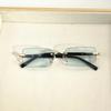 Chic Square Rimless Fashion Glasses for Women, Metal Hinge, Perfect for & Party