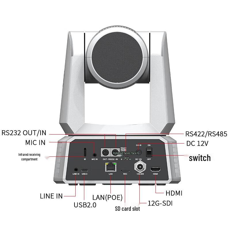 Huachang Vision HC-K531B 4K PTZ Video Conference Camera (CN version)