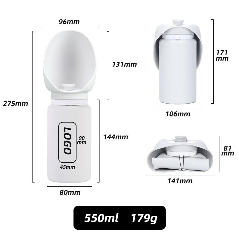 Pet Supplies Dogs Go Out with Water Cups, Portable Outdoor Travel, Foldable Kettle, Water Dispenser for Walking Dogs.