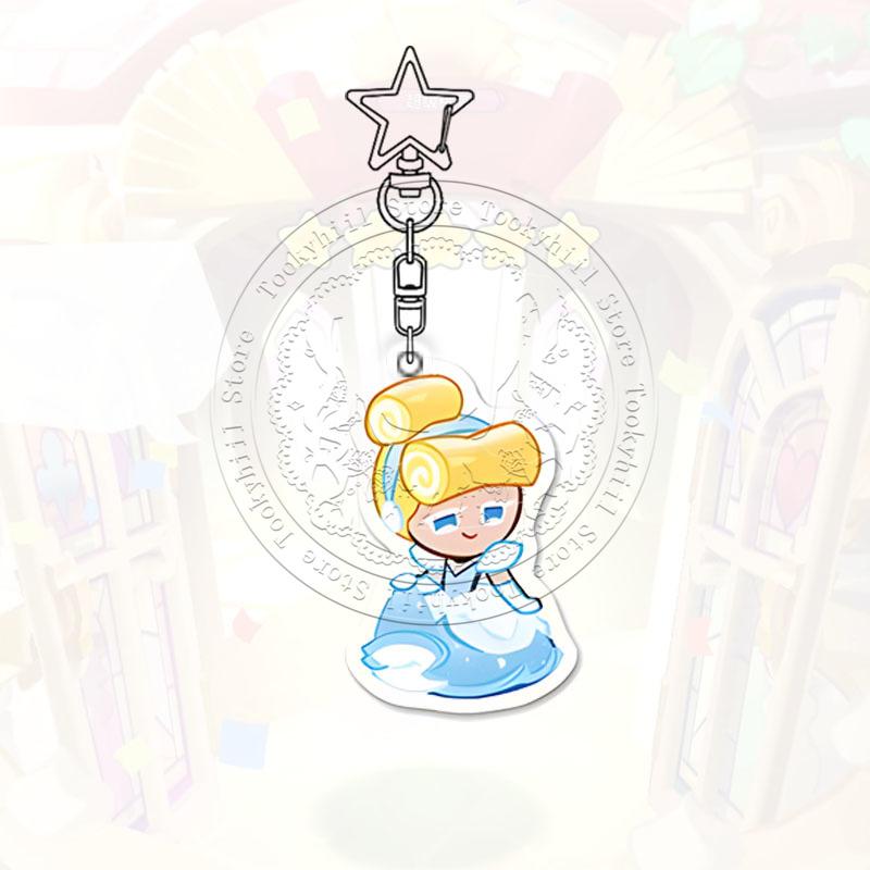 Cookie Run Kingdom Keychain Game Cartoon Coffee Kawaii Student Milk Chocolate Figure Bag Decorate Forester Pendant Birthday Gift