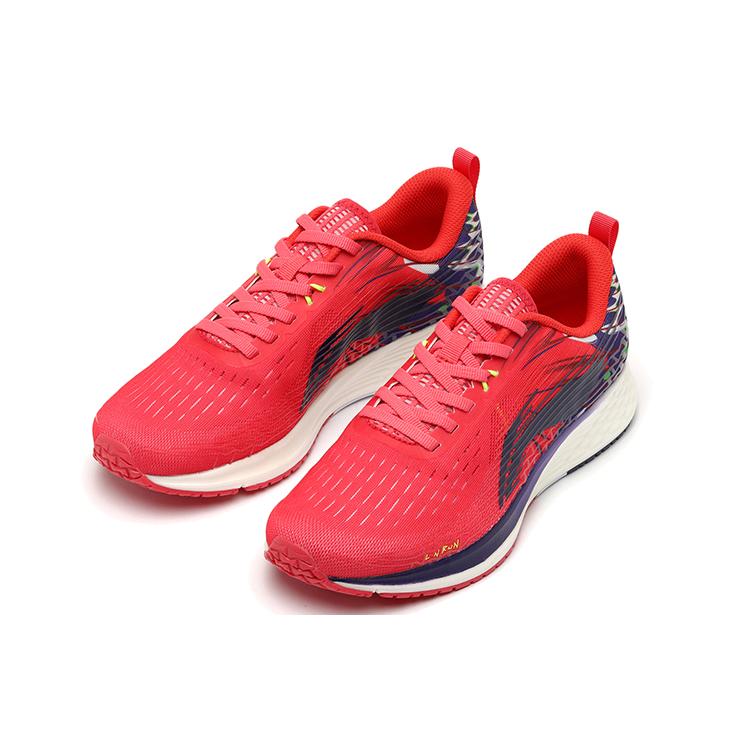 Li Ning Red Hare 4 Low Top Running Shoes Women's Gemstone Red Lightweight Professional Racing ARBP046-3