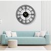 Clock for Living Room, Bedroom, Office, Kitchen, Stylish Analog Wall Clock for Home and Hall, Designer Big Size Modern Wall Watch 40 Cm, Black