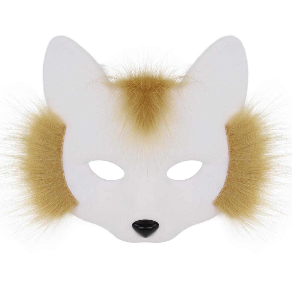 Trendy Animal Half Face Masks Fox Cat Mask Costumes Props For Halloween Cosplay Party